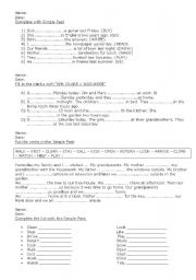 English Worksheet: Simple Past