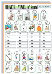 English Worksheet: PHONETIC O vowel sound 4 of 5 ( 4A)