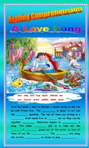 English Worksheet: Little Mermaid - Comprehension 