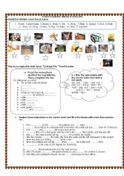 English Worksheet: FOOD: COOKING VERBS & A RECIPE