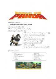 English Worksheet: Kung Fu Panda