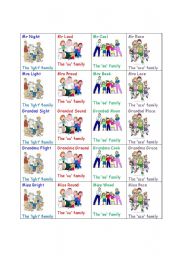 English Worksheet: Happy Spelling Families