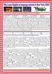 English Worksheet: A TOUR AROUND ENGLISH SPEAKING COUNTRIES- THE USA-NEW YORK