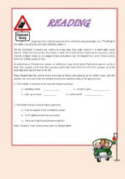 English Worksheet: READING COMPREHENSION