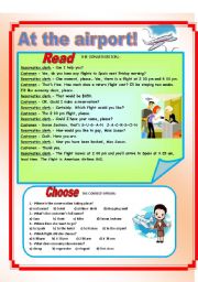 English Worksheet: At the airport!