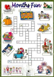 English Worksheet: months fun