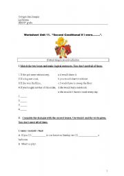 English worksheet: If I were rich....