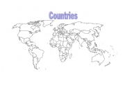 English Worksheet: World Map & questions