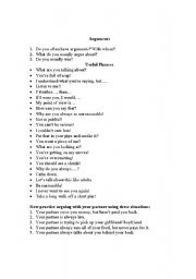 English worksheet: Arguments   What have you done now?