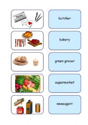 English Worksheet: Types of shops