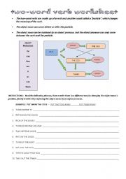 two-word verb worksheet  and board game  2/2