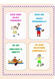 English Worksheet: SPEAKING CARDS part 1