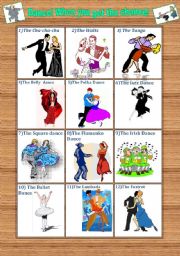 English Worksheet: Dance! If you get a chance.