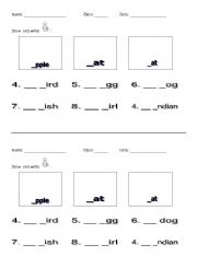 English Worksheet: phonics writing 