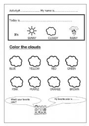 English Worksheet: Colors