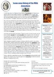 English Worksheet: History of the USA 1: Jamestown