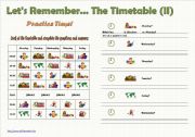 Lets Remember the Timetable (II) - Fully Editable