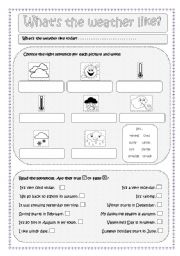 English Worksheet: Whats the weather like?