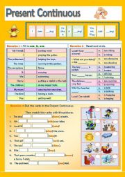 English Worksheet: Present Continuous