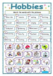 English Worksheet: HOBBIES