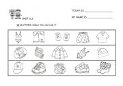 English Worksheet: CLOTHES: Odd one out!