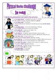 English Worksheet: Phrasal Verbs Challenge 