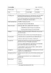 English Worksheet: lesson plan communictive