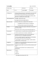 English Worksheet: lesson plan communictive