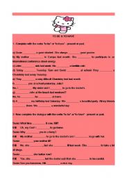 English Worksheet: To be & To have