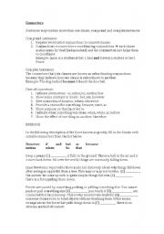 English Worksheet: Connectors