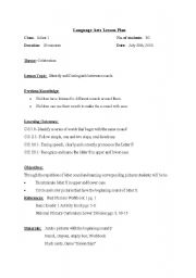 English worksheet: Lesson Plan for Letter S