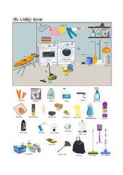 English Worksheet: Pictionary Utility Room