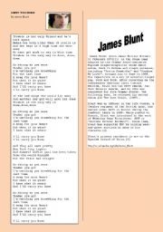 English worksheet: SONG:  JAMES BLUNT - CARRY YOU HOME