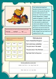 English Worksheet: Poohs Picnic