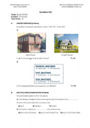 English worksheet: test