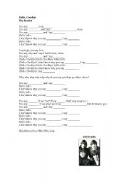 English Worksheet: Hello, Goodbye