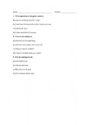 English worksheet: Simple Past and Present Perfect Sheet