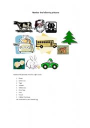 English worksheet: Match names with pictures