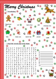 English Worksheet: christmas
