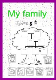 English Worksheet: Family