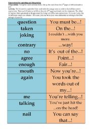 English Worksheet: Agreeing/disagreeing