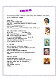 English worksheet: SONG: 