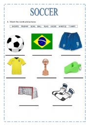 English Worksheet: Soccer Vocabulary