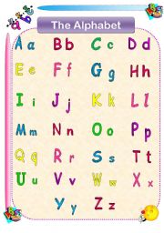 The Alphabet Poster - ESL worksheet by Rosa_Rose