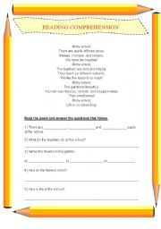 English worksheet: Reading Comprehension