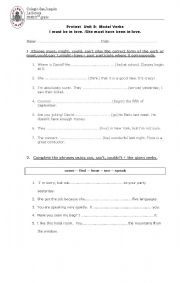 English worksheet: She must be in love.