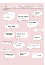 Classroom expressions - Student´s talk