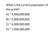 English worksheet: World Population Quiz