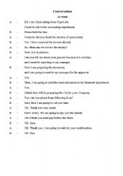 English Worksheet: Daily conversation