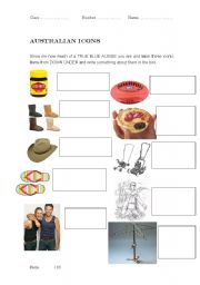 English Worksheet: Australian Icons